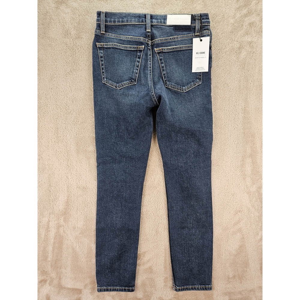NWT RE/DONE Originals High Rise Ankle Crop Jeans Denim Women's Size 25 - Picture 2 of 10